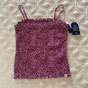 Purple and pink floral brand new Abercrombie ruched tank top
